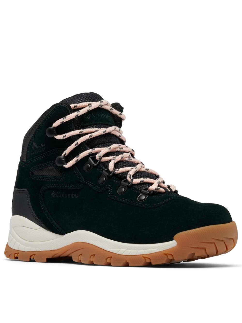 NEW Columbia Womens Newton Ridge Plus Waterproof Amped, Black/Blush Rose, 6.5